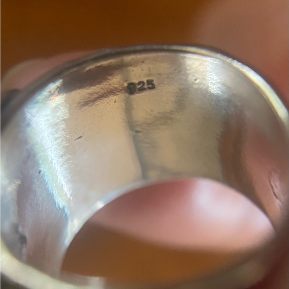 Silpada Smoky Quartz Dusk Sterling Silver Wide Band Ring Size 6.5 - Picture 7 of 10